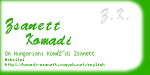 zsanett komadi business card